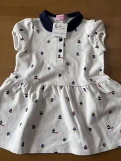 ミキハウス　ホットビスケッツ　ヨット柄 半袖ワンピース