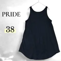 PRIDE タンクトップ ノースリーブ Tシャツ 38 無地 ゆったりのサムネイル