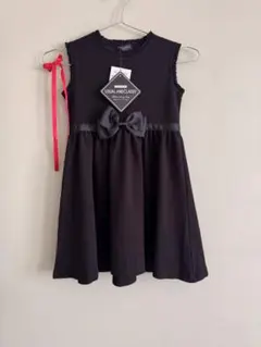 黒のリボン付きノースリーブワンピース 120cm