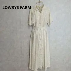 LOWRYS FARM ローリーズファーム 花柄ロングワンピース F ベージュ