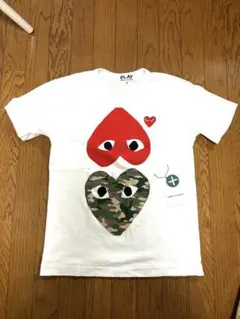 play comme des garcons tシャツ　迷彩　ハート　Wハート