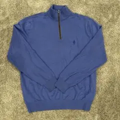Polo Golf ハーフジップニットセーター M 青