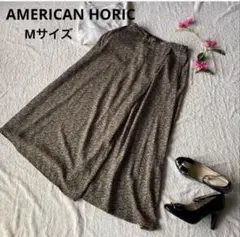 【公式サイト完売品】アメリカンホリック　ロングフレア　小花柄　ラップ風スカート