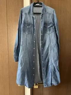 GU デニムシャツワンピース 長袖 ロング丈