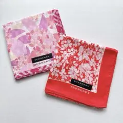 【 新品 未使用 】 BURBERRY バーバリー ハンカチ 2枚セット ⑤
