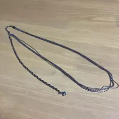 シルバー ハート型チャーム ４連ネックレス ☆