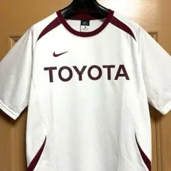 ビンテージ トヨタ TOYOTA ナイキ サッカー ゲームシャツ ユニフォーム 00s NIKE サッカーユニフォーム 刺繍 GOOGLE ゲームシャツ 赤 白