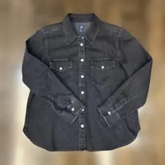 【値下げ】GAP ブラック　デニムシャツ 長袖
