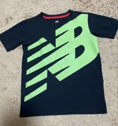 New Balance キッズ Tシャツ 130cm ブラック ネオン