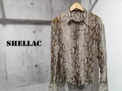 美品 SHELLAC シェラック パイソン 総柄 長袖シャツ 蛇柄 ドレスシャツのサムネイル