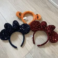 ディズニー ミニー スパンコールカチューシャ3点セット