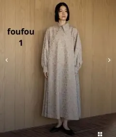 foufou フーフー ジャカードボタンダウンワンピース