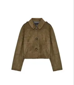 【ZARA】フェイクスエードショートジャケット