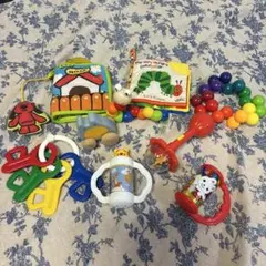 知育玩具セット ラトル 布絵本 ガラガラ　はらぺこあおむし　プーさん　まとめ売りのサムネイル