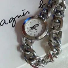 agnes.b V401アニエスベー腕時計クォーツ 光沢艶ありシルバーのサムネイル