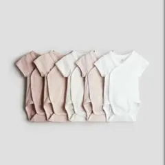 H&M コットンボディスーツ　ピンク