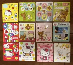 Hello Kitty & Rilakkuma ぐでたま　シール 12枚セット