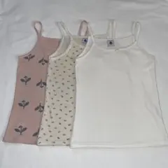 プチバトー　キャミソール　10オンス　140 ３枚セット