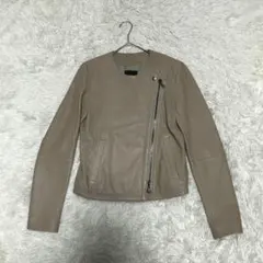 1346 美品✨ セオリー レザージャケット シングル ベージュ S