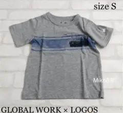 GLOBALWORK×LOGOS　グレーTシャツ　S 90〜100サイズ　キッズのサムネイル