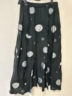 慈雨 センソユニコ ドット柄スカート ブラック 40 ar02199