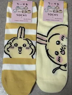 新品 ちいかわ うさぎ 靴下 2足 メンズ 25~27cm くるぶしソックスのサムネイル
