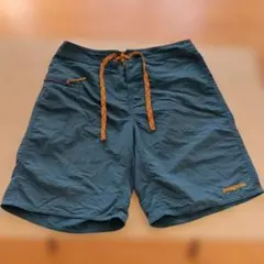 patagonia 青色ショートパンツ