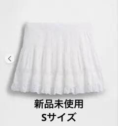 GAP ピンタックレーストリミング イージーウエスト ミニスカート・スコート S