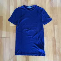 ラルフローレン コットン リネン 半袖 Tシャツ ネイビー XS ポニー刺繍