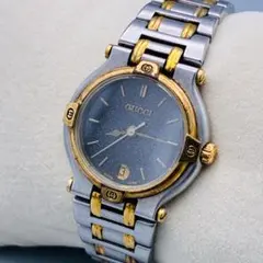 【希少】GUCCI 9000L コンビカラー デイト 黒文字盤 ヴィンテージ 希少】GUCCI 9000L コンビカラー デイト 黒文字盤 ヴィンテージ - メルカリ