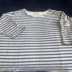 BEAMS HEART ストライプ 五分袖 Tシャツ