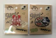 ディズニー　ワッペン　ミッキー　ミニー　2枚セット