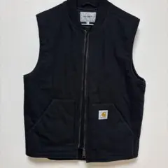 【雰囲気抜群】Carhartt ダックベスト ブラック フェード ポロ BLK カーハート Carhartt ダックベスト ブラック フェード ボロ 雰囲気系