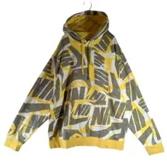 NIKE ナイキ フーディー パーカー グラフィック イエロー 裏起毛