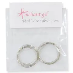 ネイルワイヤー 太さ0.2mm 長さ1.0m シルバー エンチャントジェル
