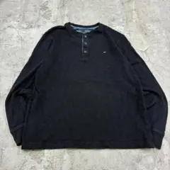 尚*澤様 トミーヒルフィガー　ヘンリーネック　サーマル　長袖Tシャツ　古着　ブラのサムネイル