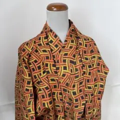 カ*ル様 【145-149cm】幾何学模様 小紋着物　アンサンブル