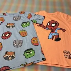 H&M MARVEL キッズ Tシャツ 2枚セット　スパイダーマン　アイアンマンのサムネイル