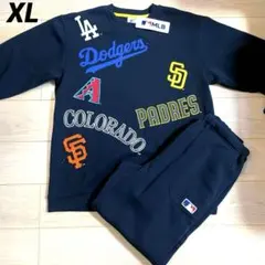 MLB ドジャース　パドレス　トレーナー　長袖　スウェット パンツ　上下セット