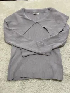 earth music&ecology ライトグレー 長袖ニット　アース