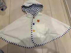 mi ki houseベビーポンチョ・マント ストライプ柄