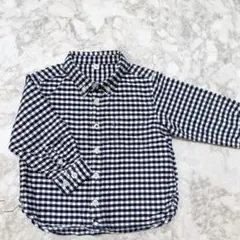 無印良品　長袖ギンガムチェックシャツ