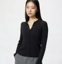 ユニクロ　リブポロカーディガンSサイズ