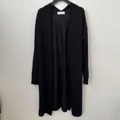 長袖 カーディガン 薄手 黒 シンプリシテェ Simplicite