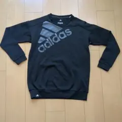 adidas ブラック トレーナー 160　裏起毛