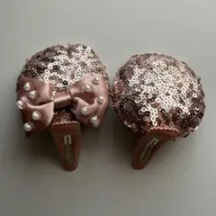 東京ディズニーリゾート ヘアピン ヘアパッチン スパンコール ピンク ミニー