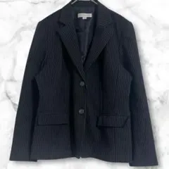 ソリエニア　ブラック　ストライプ　ジャケット　スーツ　15AR（LL）　オフィス