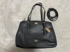 COACH ブラック レザー バッグ