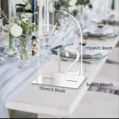 テーブルナンバー シルバー 1-10 結婚式 アクリル スタンド