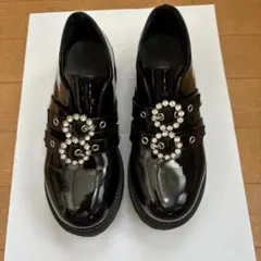 最終値下げ‼️ブラック パテントレザー ローファー